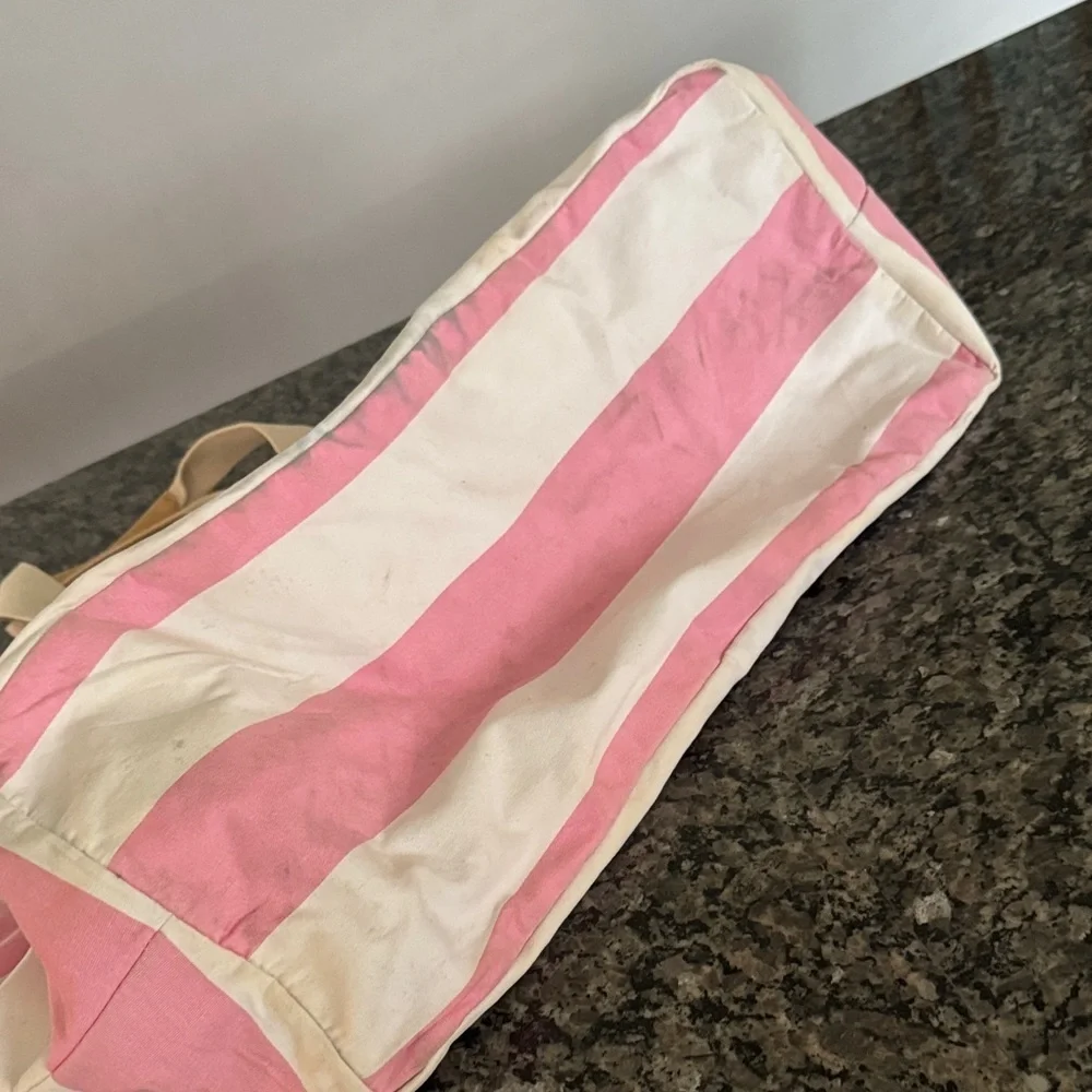 Victoria's Secret Pink and White Tote Bag